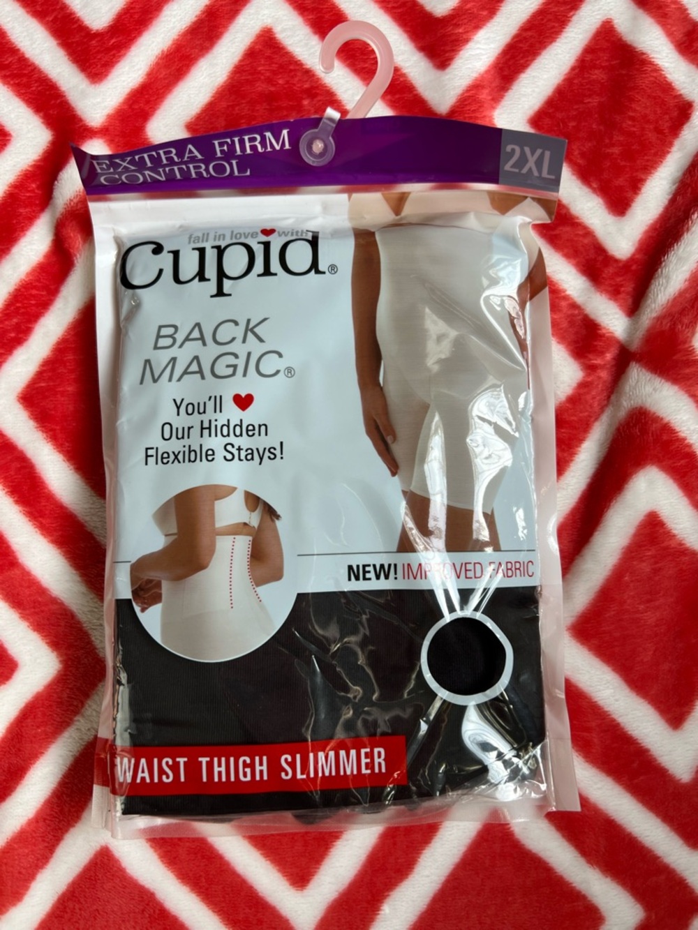 Cupid Hidden Back Magic Shapewear - Black 2XL